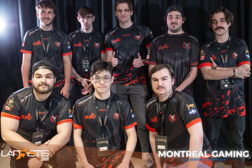 Le roster DME en maillot à la LAN ÉTS 2026